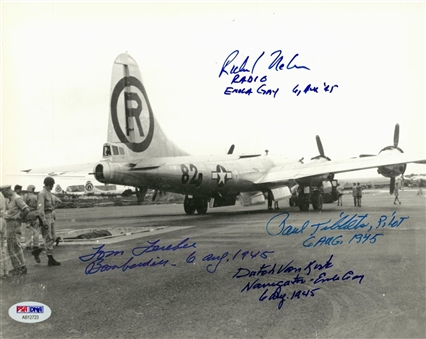 Enola Gay B-9 Multi-Signed 8x10 Print With 4 Signatures (PSA/DNA)